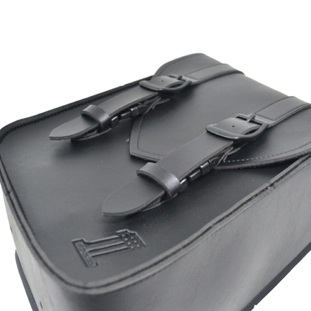 【SALE】ブラック･スタンダードライン･スローオーバー･サドルバッグ（左右） コンパクト-08