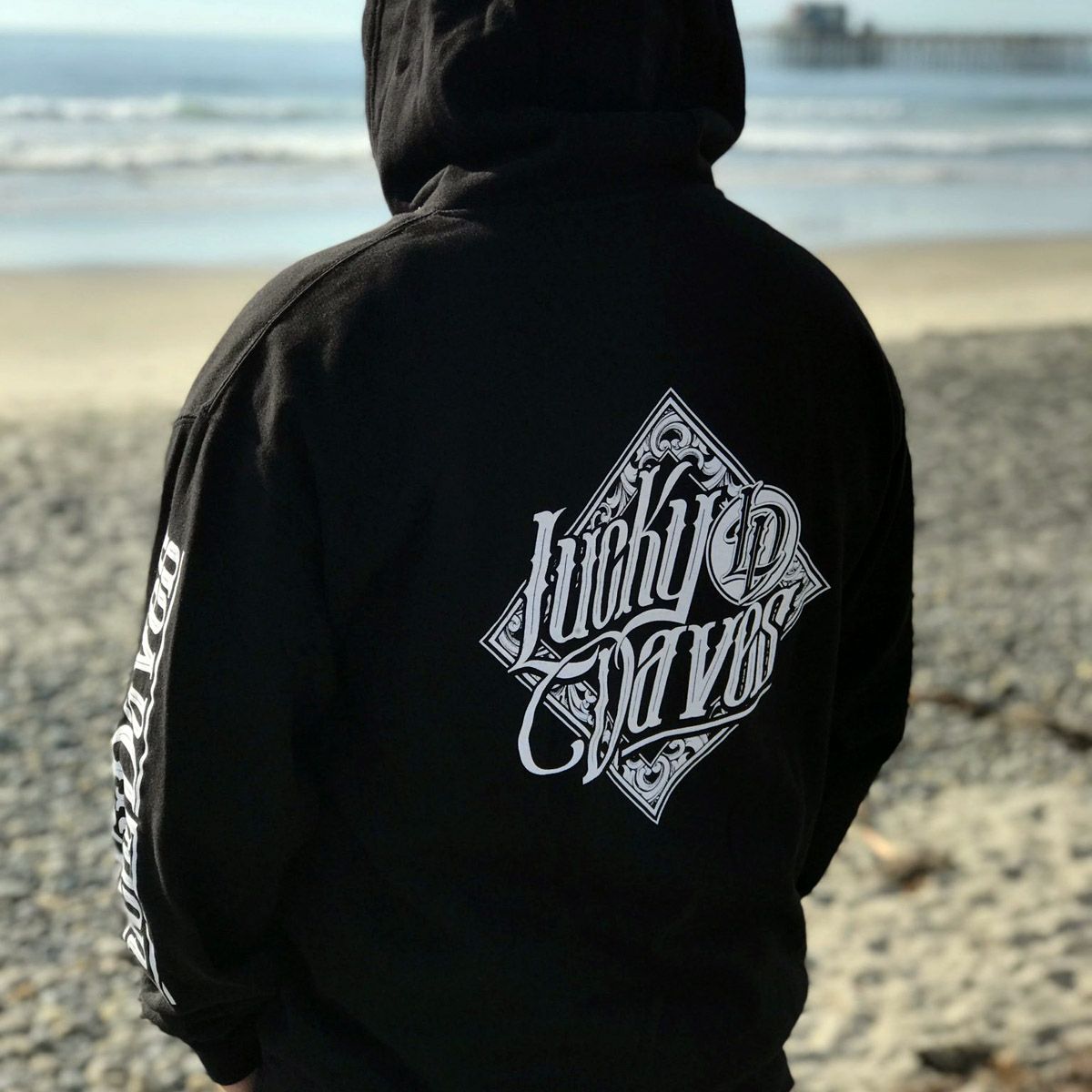 Lucky Daves　ダイアモンド・フーディー　ブラック-01