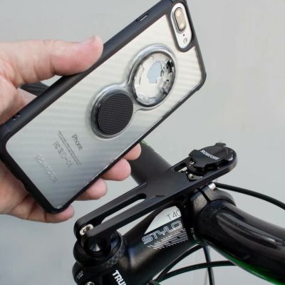 【セール】ROKFORM i-Phone 8/7/6 Plus クリスタル バイク用スマホホルダー カーボンクリア