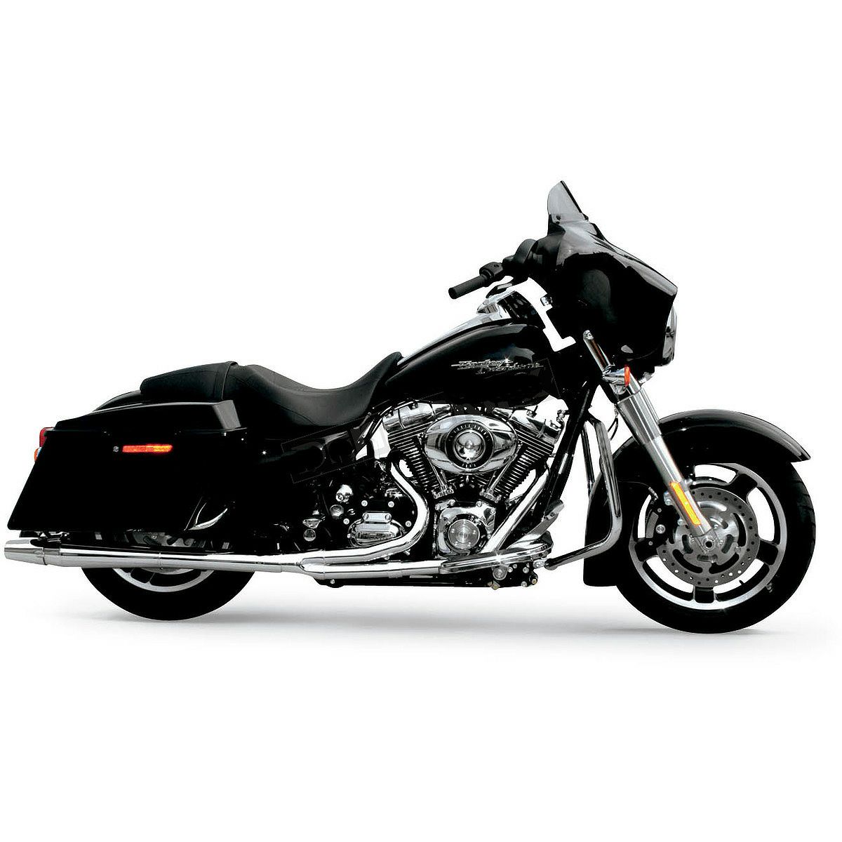 サンダーヘッダー ロングスタイル 2-1フルエキゾーストマフラー クローム　ツインカム用-01