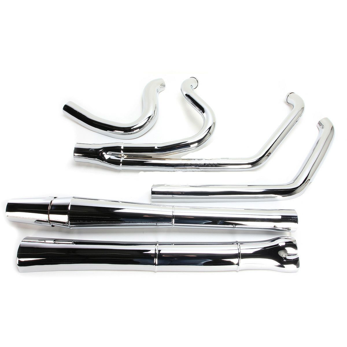 サンダーヘッダー ロングスタイル 2-1フルエキゾーストマフラー クローム　ツインカム用-03