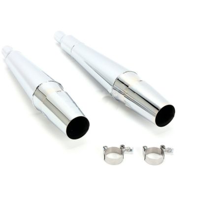 サンダーヘッダー サンダーコーン スリップオンマフラー クローム ソフテイル用