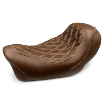 【SALE】マスタング ワイドトリッパー ソロシート ダイアモンドステッチ ブラウン