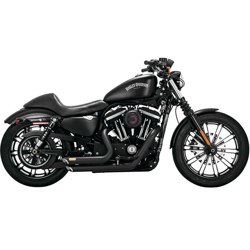 バンス＆ハインズ 40thモデル Shortshots Staggered フルエキゾーストマフラー ブラック スポーツスター-02