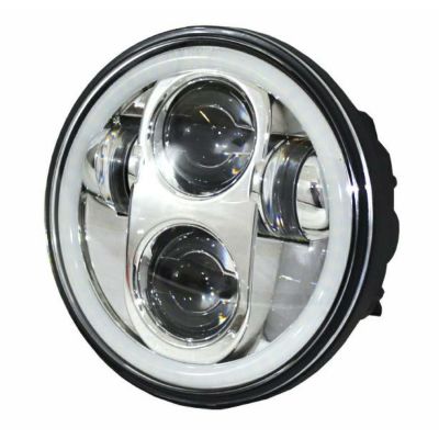 WMW プロジェクターLED 5-3/4インチ・ヘッドライト HALOリング クローム