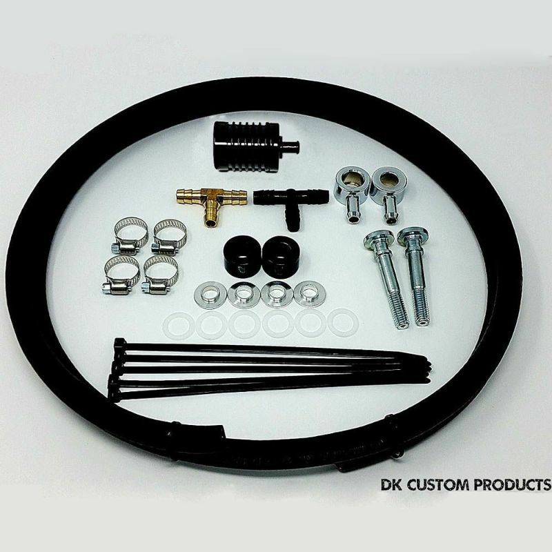 DKcustom アレンネス INVERTED エアクリーナー電子制御 ブリーザーオイルキャッチタンク(ブラック)-01