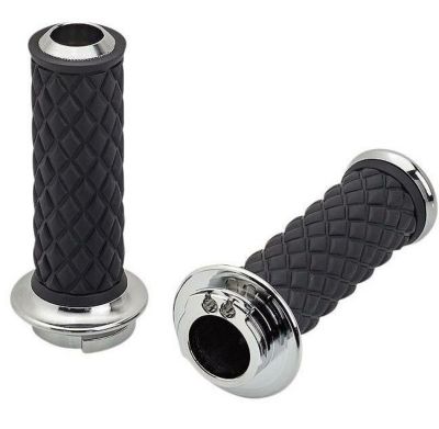 【SALE】BILTWELL（ビルトウェル）ALUMICOREグリップ デュアルワイヤー クローム