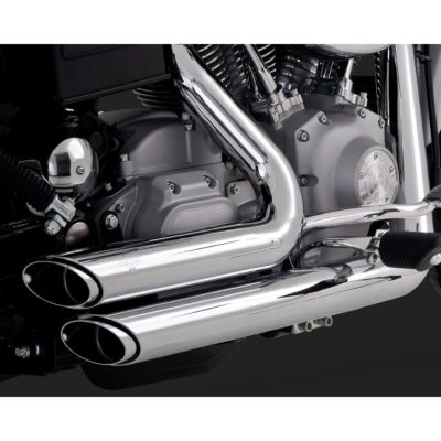 バンス＆ハインズ （VANCE&HINES）  ショートショットスタッガード 2into2 フルエキゾーストマフラー クローム
