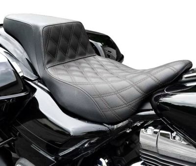 SaddleMen フロント LS-ステップアップシート ブラック　ハーレー、ツーリングモデル用
