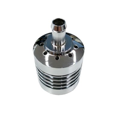 V-Twin ビレットブローバイオイルキャッチタンク　クローム