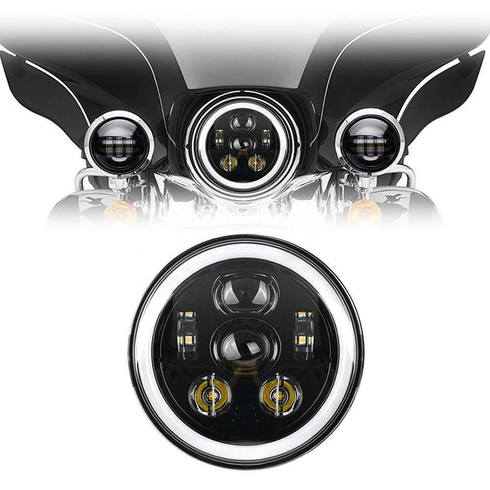 WMW 7インチ LEDヘッドライト HALOリング ブラック-01