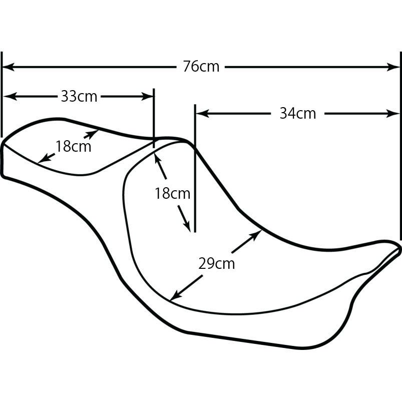 DragSpecialties PREDATOR Ⅲ シート　ダブルダイアモンド　シルバーステッチ-02