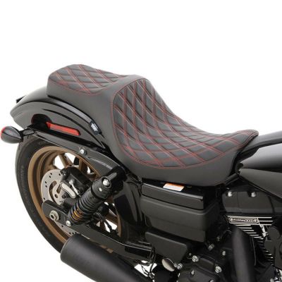 【SALE】DragSpecialties PREDATOR Ⅲ シート　ダブルダイアモンド　レッドステッチ