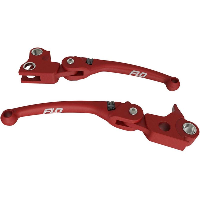 FLO MOTORSPORTS MXスタイル レバーセット(調整式) レッド　2014～2016 ツーリング-01