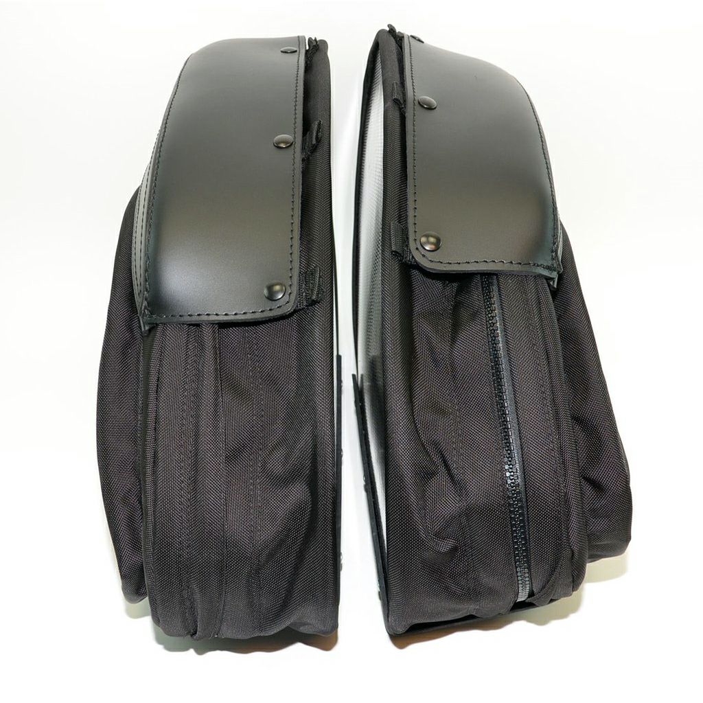 LeatherWorks レトロ・Tスポーツ バリスティック＆本革サドルバッグ (左右セット)-02