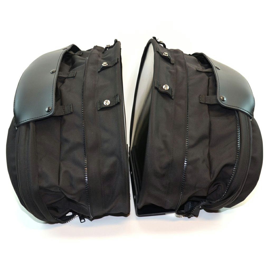 LeatherWorks レトロ・Tスポーツ バリスティック＆本革サドルバッグ (左右セット)-03