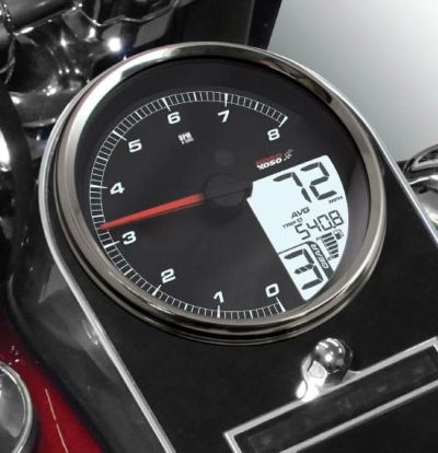 KOSO ハーレー、4.5インチ スピード＆タコ・コンビメーター