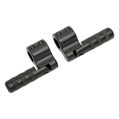 LINDBY クランプオン・ハイウェーペグ ワイドOリング 1.25インチ径 ブラック