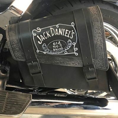 dhカスタム サドルバッグ ジャックダニエル ブラック モデルA