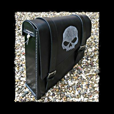dhカスタム サドルバッグ スカル ブラック モデルB