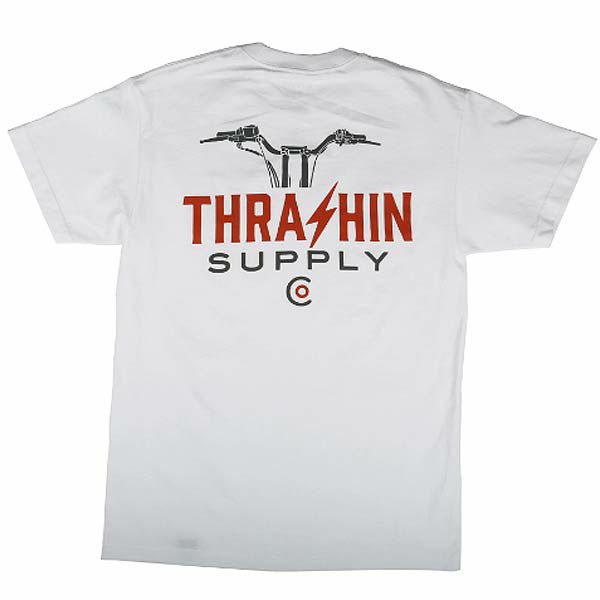 Thrashin Supply 「HANDLE BAR」Tシャツ ホワイト-01