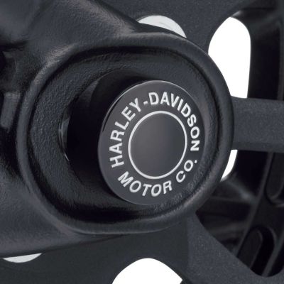 H-D MOTOR CO.ロゴ・リアアクスルナットカバー　グロスブラック