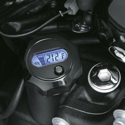 LCD油温度計付 ハーレー オイルディップスティック　グロスブラック ツーリングモデル'17以降用