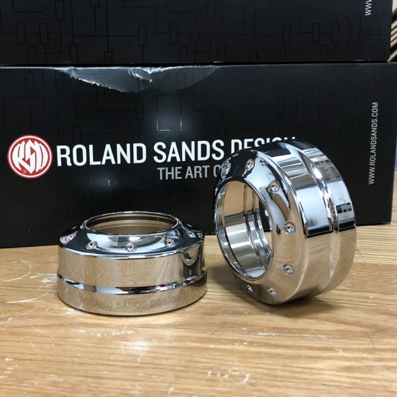 RSD トラッカー・フロントフォークダストカバー 49mm用 クローム-01