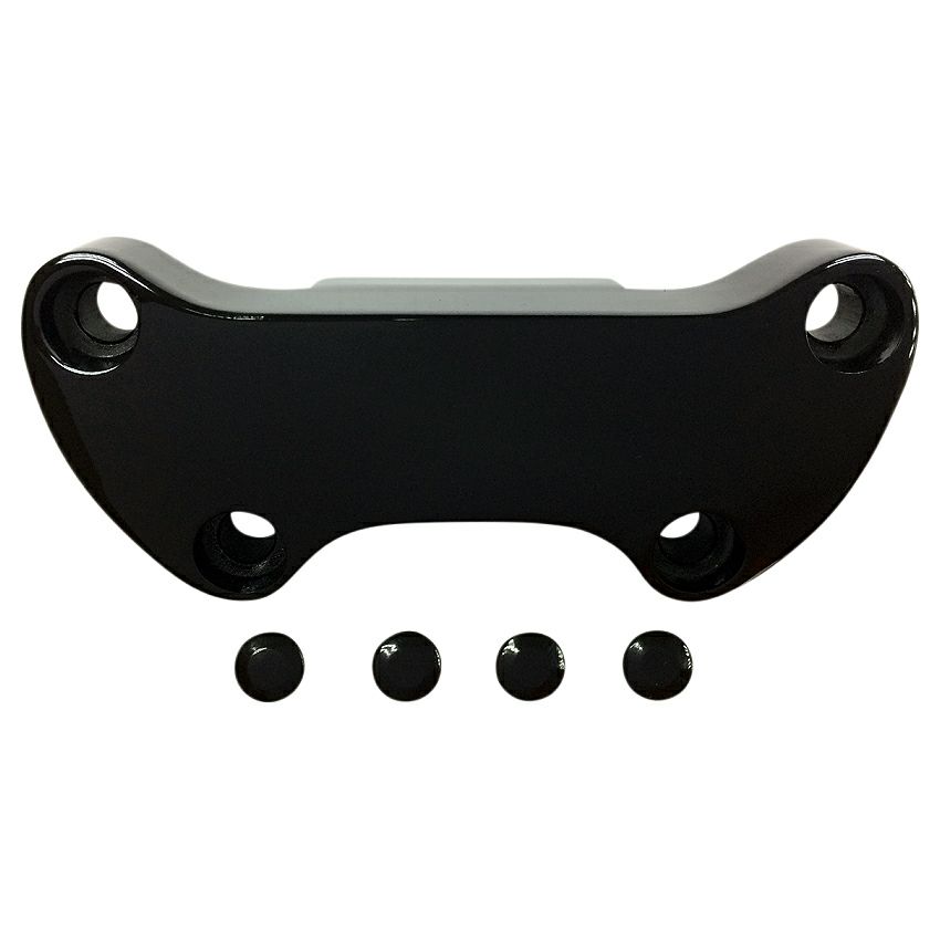 ドラッグスペシャルティーズ スカート付ハンドルクランプ スムース グロスブラック-01