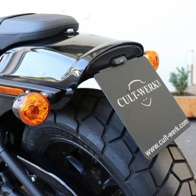Cult Werk ファットボブ・ライセンスプレートキット ナンバー灯付き