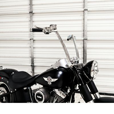カルリーニデザイン ピスト・エイプハンドルバー ノンステップ 1.25インチ クローム