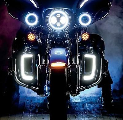 【SALE】クリアキン トレーサー LED ハーレー、フェアリングロワーグリル クローム