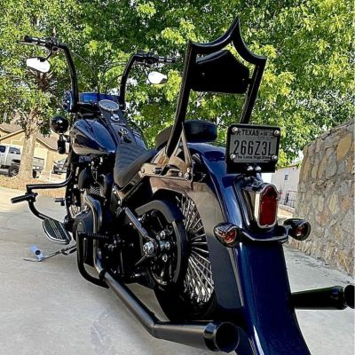 カスタムモータースポーツ エル・レイ デタッチャブル・バックレスト グロスブラック　ソフテイル用