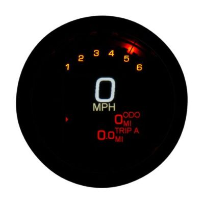 DAKOTA DIGITAL MLXシリーズ 3-3/8インチ ハーレー、デジタルゲージ ブラックベゼル