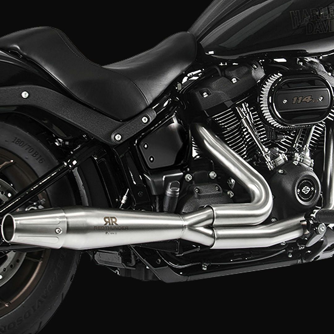 RED THUNDER EXHAUST フルエキゾーストマフラー シルバー M8ソフテイル 