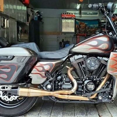 SAWICKI ショーティー2IN1・フルエキゾーストマフラー ステンレスブラシ仕上げ
