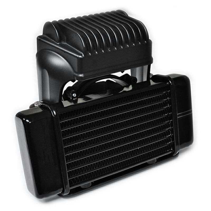 JAGG 電動ファン付 ローマウント 10列 オイルクーラー ブラック-02