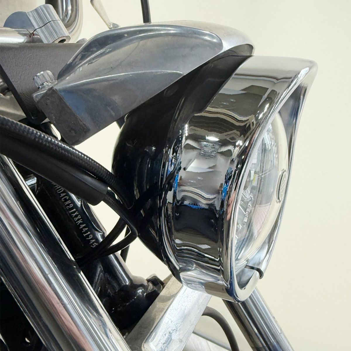 WMW バイザースタイル ヘッドライトトリムリング 5-3/4インチ用　クローム-01