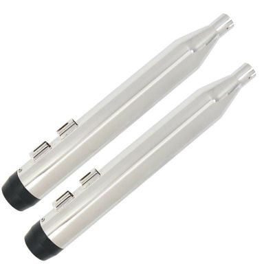 PowerHouse スリップオンマフラー 4インチ ブラックテーパードエンドキャップ