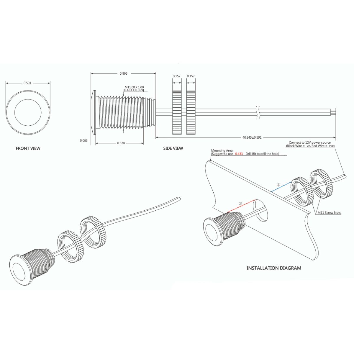 Paul Yaffe LEDライトニングボルト フロント用 シルバー-03