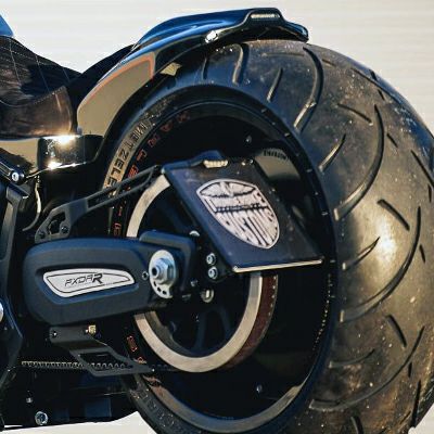 Thunderbike サイドマウント・ライセンスプレートブラケット ミディアム長 FXDRS