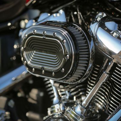 Thunderbike オーバル・エアクリーナーキット クローム
