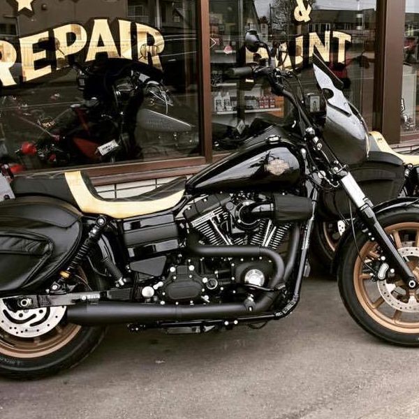 Thrashin Supply OG ステンレス 2-1フルエキゾーストマフラー ブラック-02