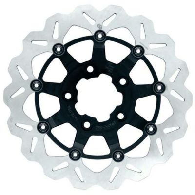 【セール】GALFAR 13インチ WAVEフローティング ビッグローター（フロント） ブラック