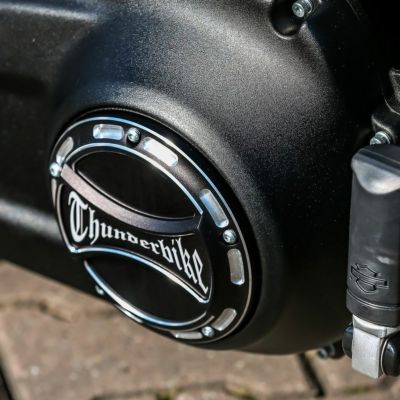 ThunderBike ダービーカバー Torque Logo ブラック M8ソフテイル