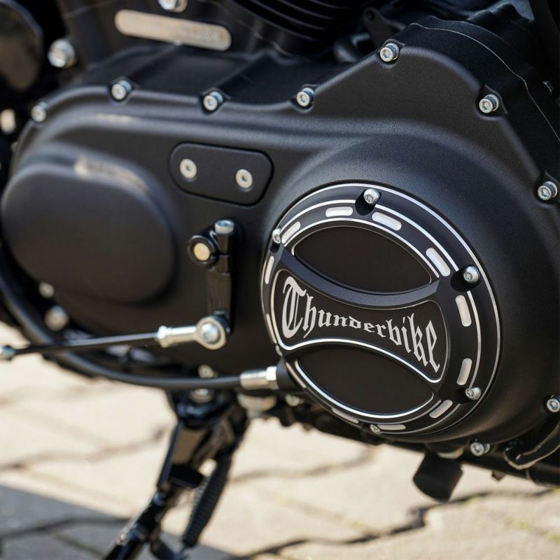 ThunderBike ダービーカバー Torque mit TB-Logo ブラック スポーツスター-02