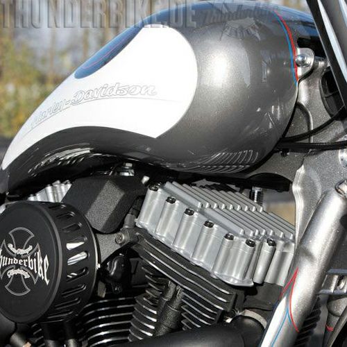 Thunderbike リブ・ロッカーボックスカバー ポリッシュ |ハーレー 