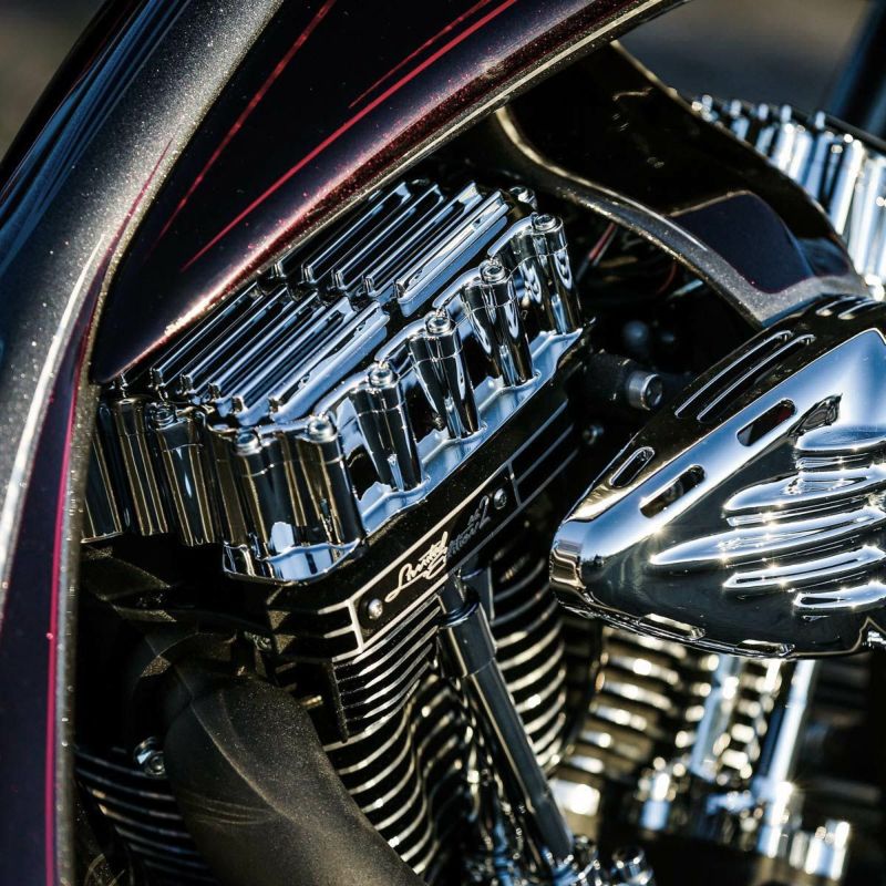 Thunderbike リブ・ロッカーボックスカバー クローム |ハーレーパーツ
