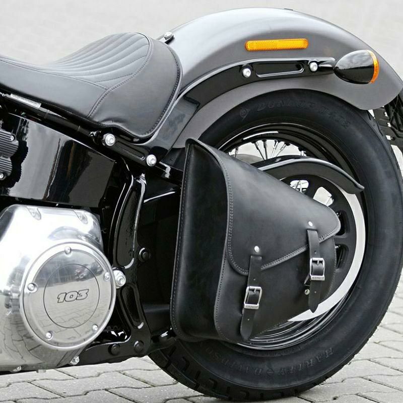 Thunderbike ソロ・サイドバッグ ブラック |ハーレーパーツ専門店 HDパーツ