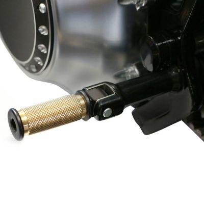 Thunderbike パッセンジャーフットペグセット ブラス/ブラック
